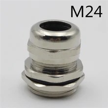 1 шт M24* 1.5 Никель латунь металл силикагель Водонепроницаемый Кабельные вводы разъем кабель применяется к 10-14 мм