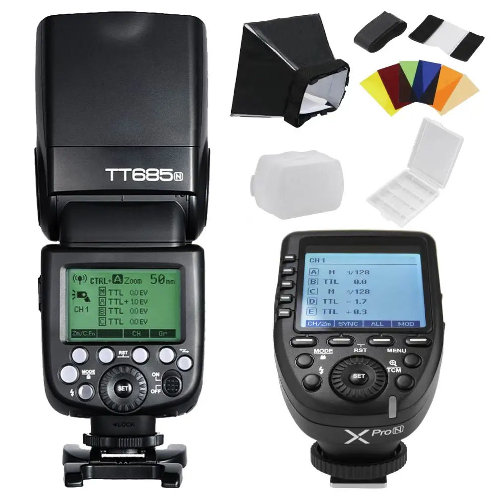 GODOX TT685 TT685N i ttl высокоскоростной синхронизатор 1/8000 s HSS Flash speed lite + Xpro N триггер для