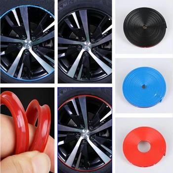 

8m Car Wheel Hub Decorative Strip Auto Rim/Tire Protection for Audi TT TTS RS3 RS4 RS5 RS6