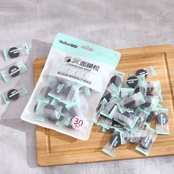 

30 Pcs Black DIY Whitening Mask Sheet DIY Bamboo Charcoal Mask Compressed Mask Paper Facial Natural Bamboo Charcoal Mask Paper