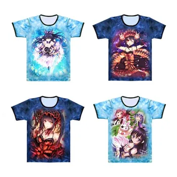 

Japanese Anime Date a Live T shirt for men and women Unisex casual Sportwear Anime T-Shirt Cute Cartoon Cosplay Costume Clothing