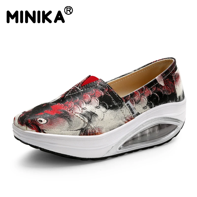 Minika Casual Multicolor Canvas Shoes Woman Wedges Swing Minika Casual Multicolor Canvas Shoes Woman Wedges Swing