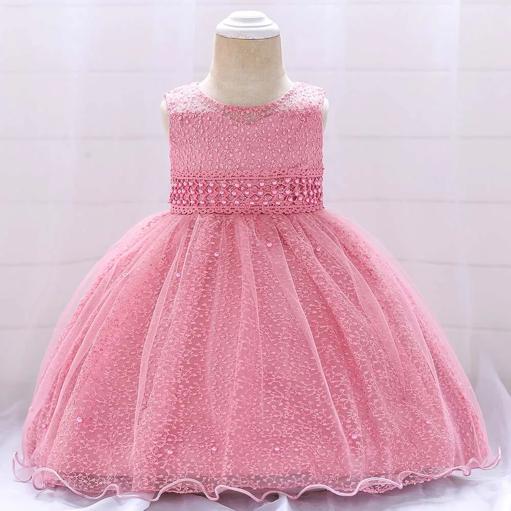 Платье с шалью для крещения для маленьких девочек бальное платье для дня рождения 1 года, платье для малышей свадебное платье принцессы с бисером для девочек, L1859XZ
