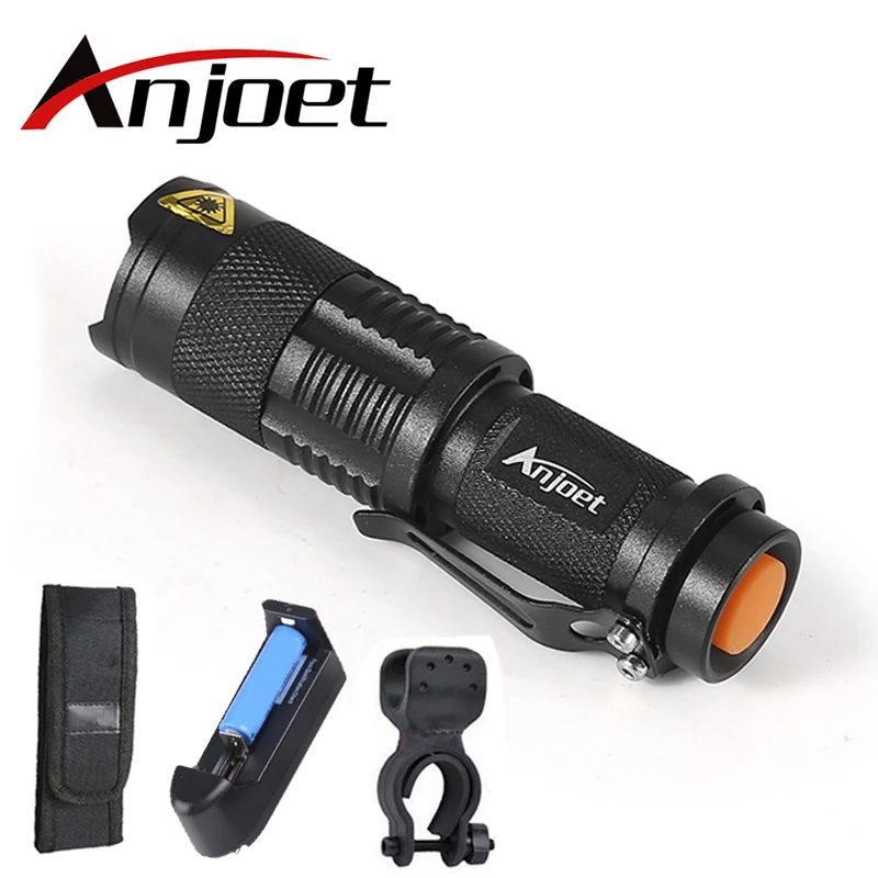 

Mini penlight 2000LM Waterproof LED Flashlight Torch 3 Modes zoomable Adjustable Focus Lantern Portable Light use AA or 14500