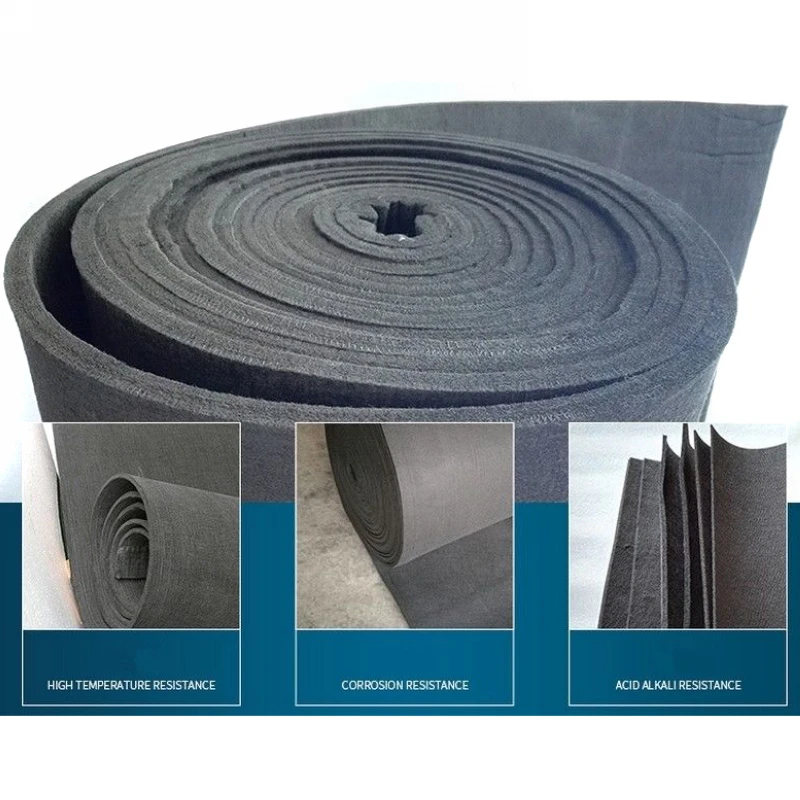 Mayitr 2 Sheets Graphite Carbon Felt High Pure Carbon Graphite 3mm / 5mm / 8mm / 10mm Carbon Fiber Felt 20x30cm High Quality