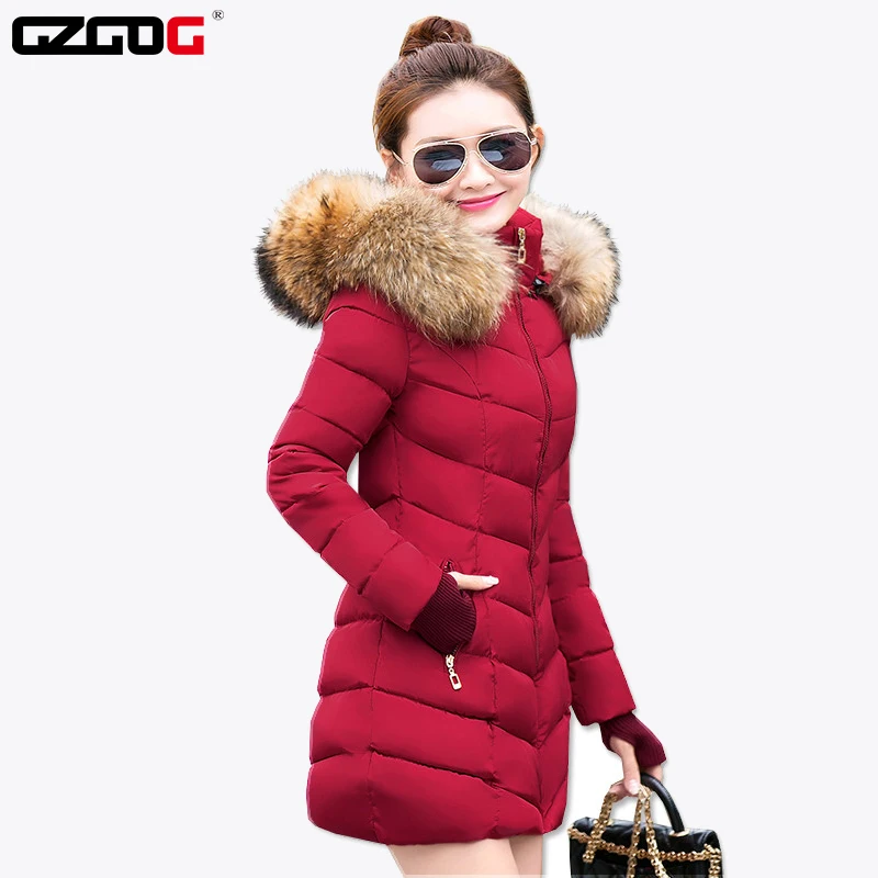 winter jacket women 2018 fashion slim long cotton padded