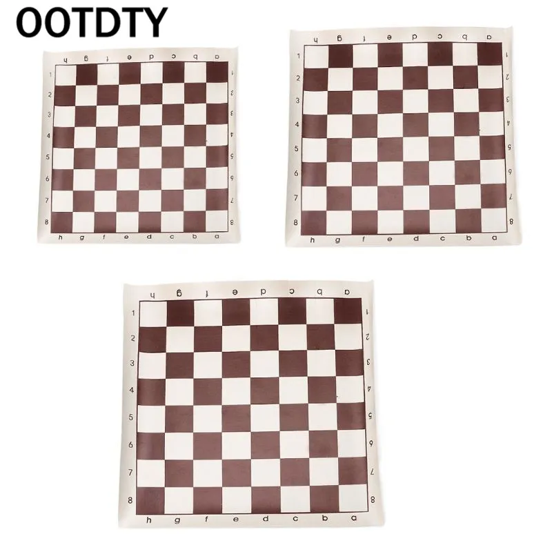 

International Chess Chessboard Roll Portable Board Game Gift Imitation Leather Material
