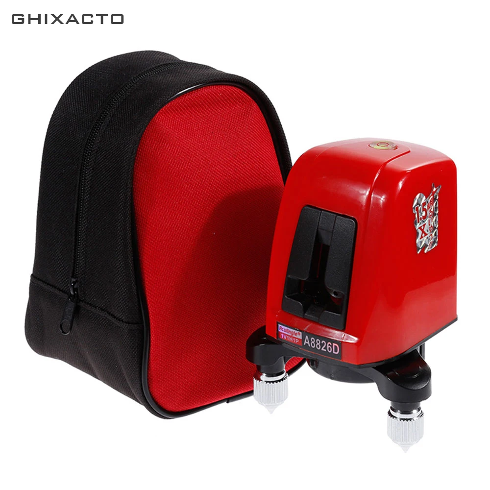 

GHIXACTO Pro Laser Level A8826D 360 Rotate 635nm Slash Function Self leveling 2 Red Lines 1 Point Cross Nivel Laser Diagnostic