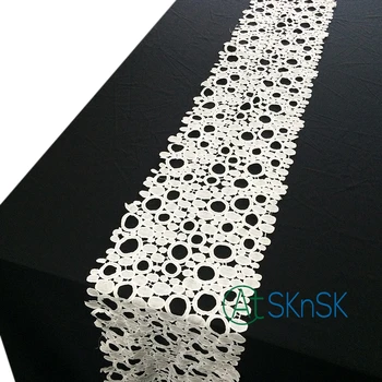 

30CM Wide White Hollow Lace Ribbon Fabric DIY Clothing Applique Sewing-on Water-soluble 1 Yard/Lot Lace Fabric Sewing Trimming