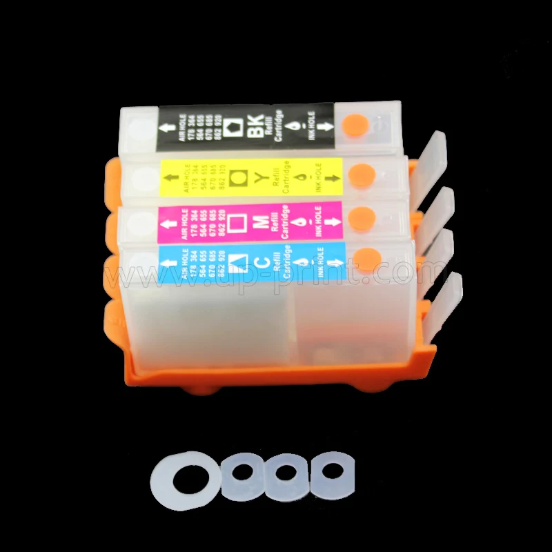 UP 5sets refillable ink cartridge with auto reset chip for HP 655 655XL deskjet 3525 4615 4625