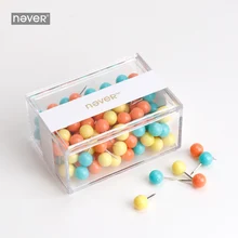 Никогда не смешивается цвет Thumb Tacks фото мягкая пробковая пластина push-pin Thumbtack Rainbow Pin Tacks украшения для офиса канцелярские товары 120 шт