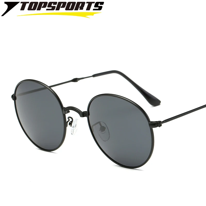 

TOPSPORTS Men Polarized folding Sunglasses Women Round Glasses Mirror lens UV400 eye protective safe Driving Walking