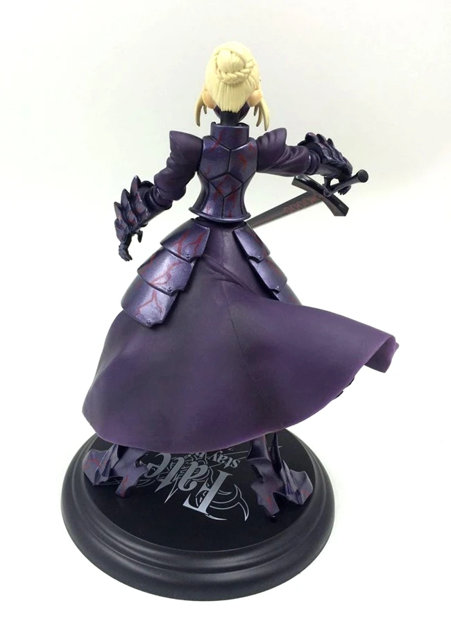 Японская аниме фигурка 20 см ПВХ саблей из Fate stay night black dress ver Коллекционная модель