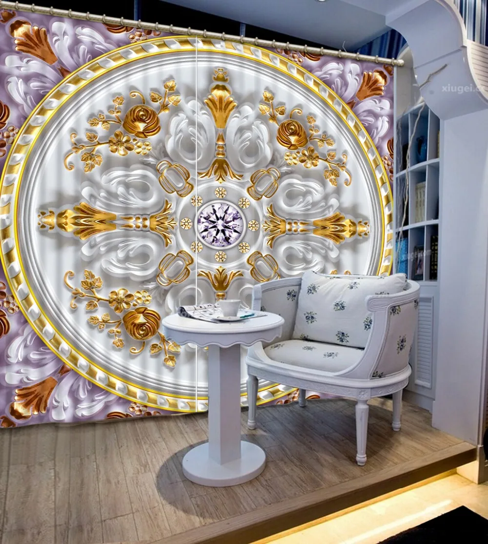 

customize new curtains Color relief blackout curtains Used for Living room bedroom window curtain