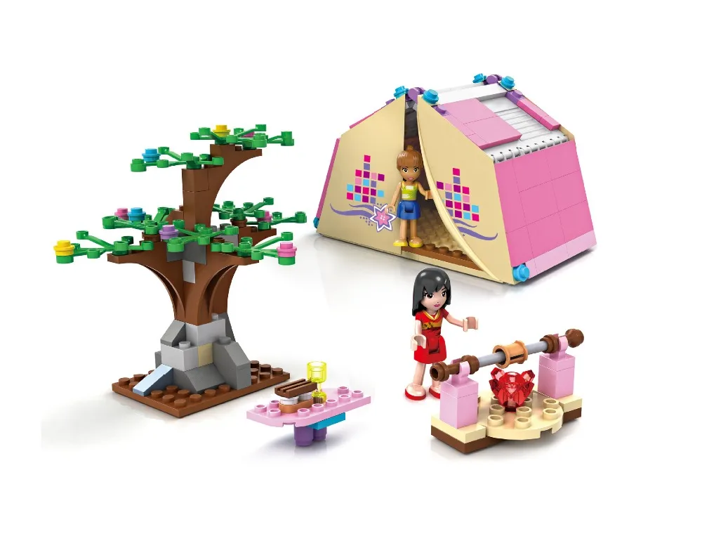 

COGO City Dream Girl Wild Camping Building Blocks Sets Bricks Model Kids Gifts Toys Compatible Legoe Friends
