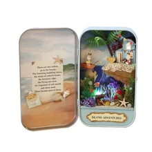 Остров приключений Смешные Деревянные Кукольный дом Миниатюрный 3D головоломка театр DIY Миниатюрный Кукольный домик Развивающие игрушки для детей подарок