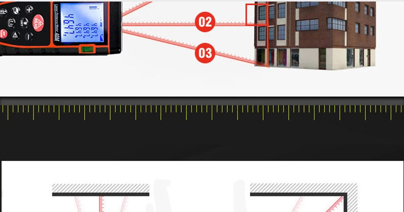 40 м оптические инструменты ручной прецизионный Инфракрасный измерительный номер цифровой измеритель расстояния электронная линейка лазерный дальномер
