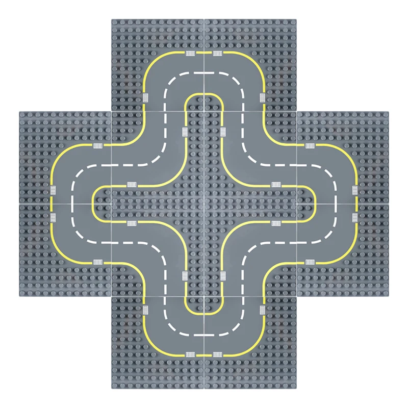 

City Road Street Base Plates Accessories Compatible LegoINGly Baseplate Board DIY Building Blocks Sets Parts Toys Children Gifts