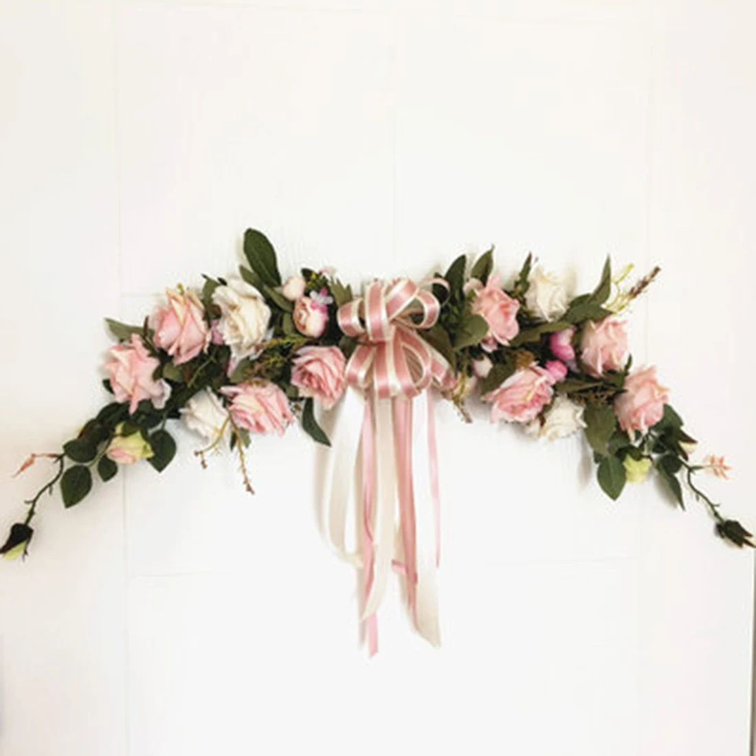 Silk Artificial Flowers Wreaths Artificial Garland For Wedding Decoration Door Home Party Decor Perfect Quality - Цвет: 3