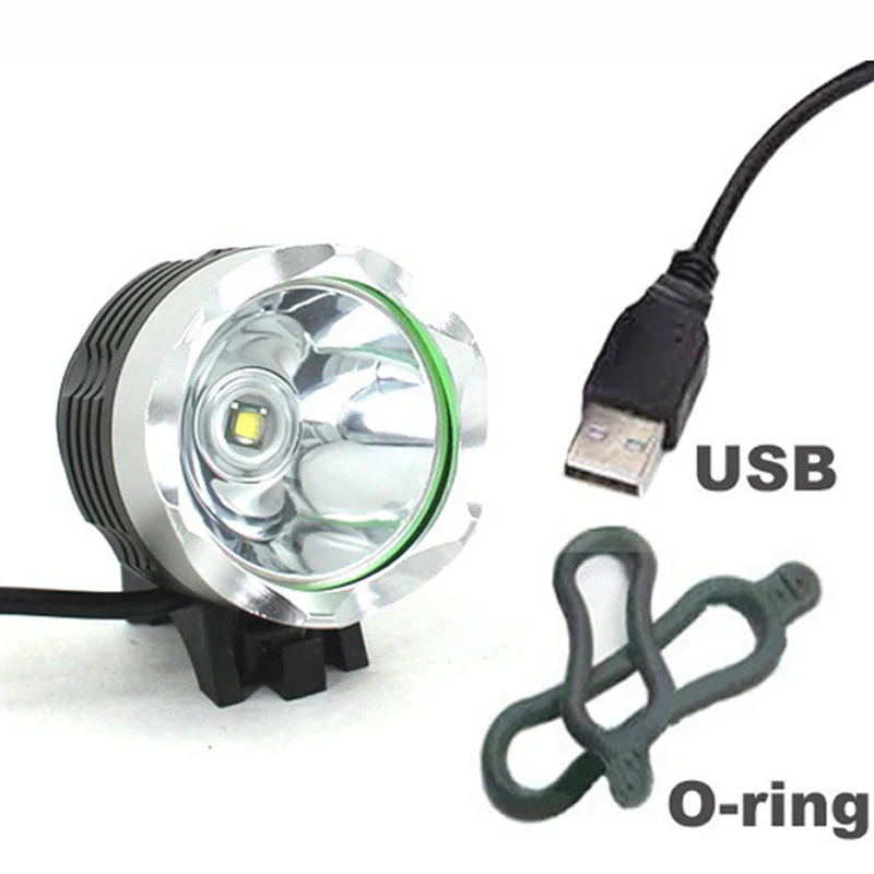 Mini USB Square CREE XM L T6  4 Modes LED Front Bicycle Bike Light Headlight New