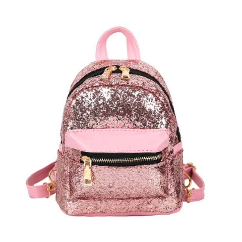 

Sequins Small Backpacks Women All-match Bag Patchwork Shinning Backpack Girls Small Travel Princess Bling Backpacks Mochila