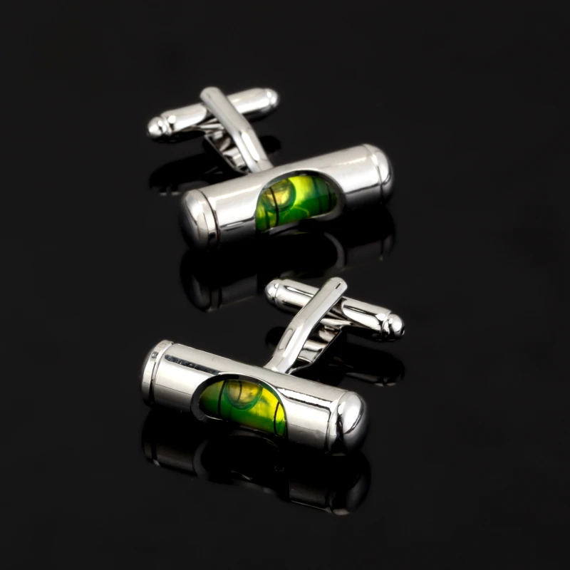 XK478 Factory Supply Level Cuff Links Quality Brass Material Green Functional Gradienter Design Free Shipping