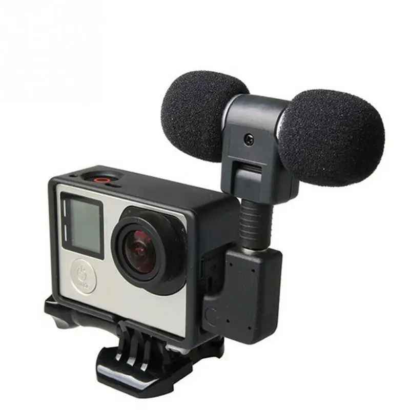 Woopower Mini Stereo Microphone + Standard Frame Case for Gopro Hero 4