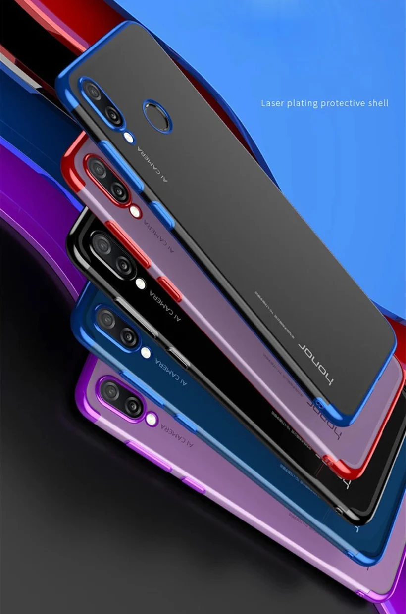 Ultra Thin Soft Transparent TPU Case For Huawei Honor 8x clear plating bumper cover Honor 8x Huawei Phone Case Capa (7)