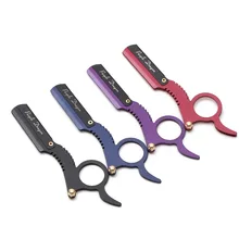 100 шт фиолетовый дракон мужской прямой край классический путешествия дома Опасная бритва волос/борода бритвенный нож Инструменты для удаления волос Z6111