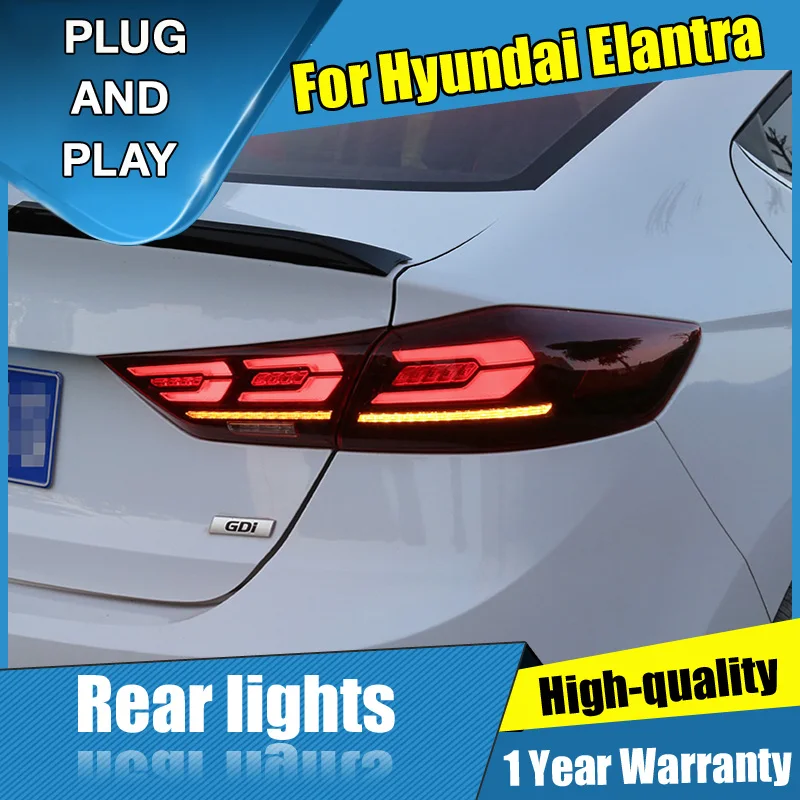 4 шт. автомобильный Стайлинг для Hyundai Elantra задний фонарь s 2016-2018 светодиодный +