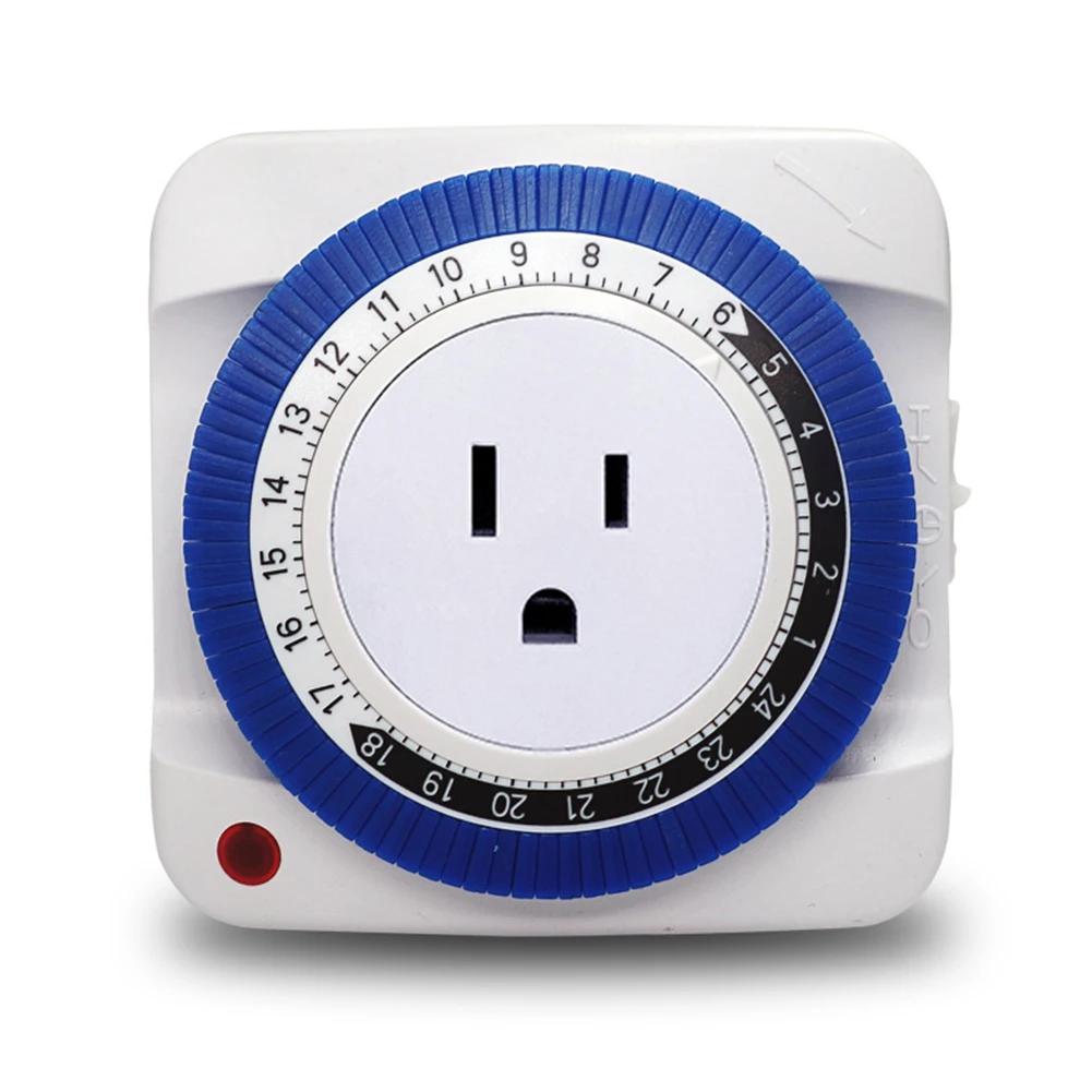 

New 24Hour Timer Socket Mechanical Program Timer Switch Socket 230V EU/US Plug Wall Outlet Protector Energy Saveing