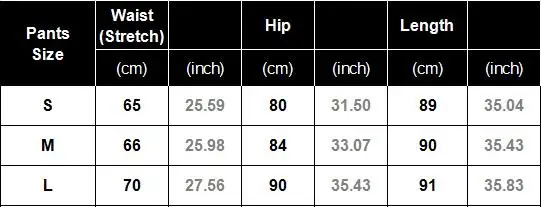 pants size