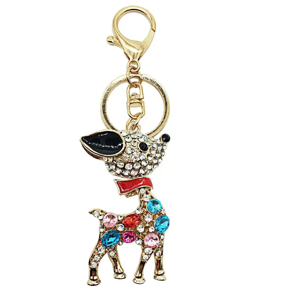 

Cartoon animal Koala metal key buckle cute Deer Key Chain lady bag hanging ornaments women keyring pendant #