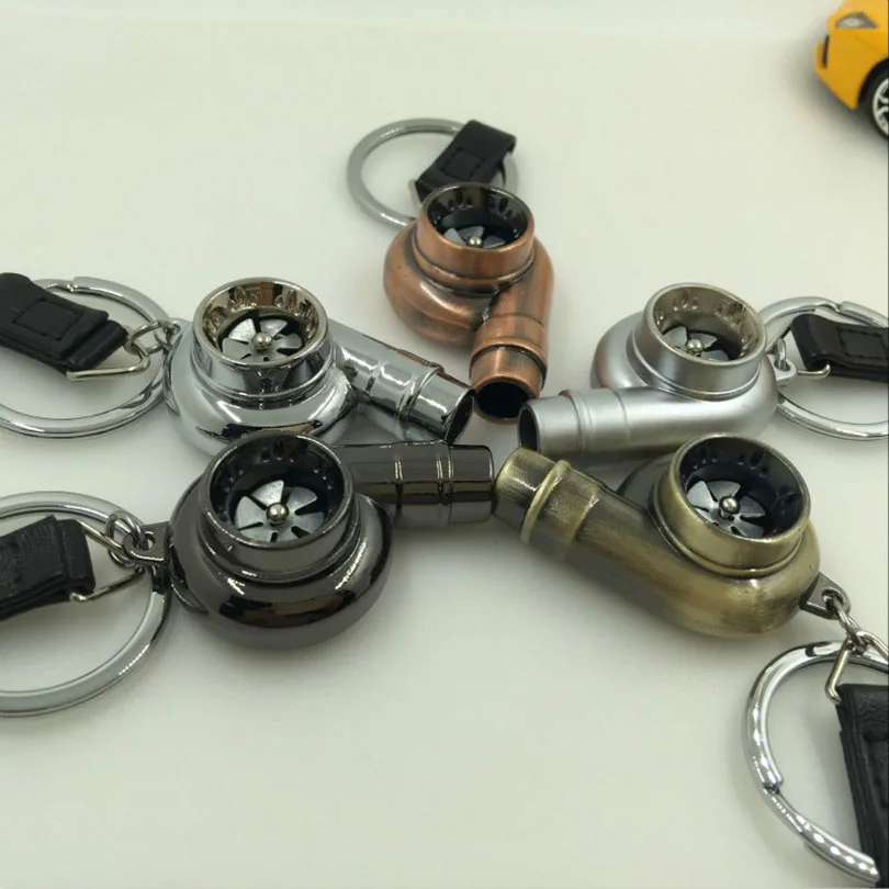 

1pcs metal Whistle Turbo Keychain Car Turbo charger model Keyring Mini KeyRing Activity Gift Trinkets Car key ring car keychain