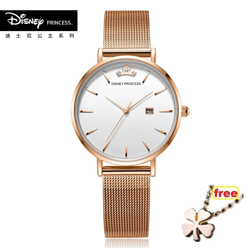 

Disney official Hot Sale STEEL strap Style Quartz Women thin dw Top Brand Watches Fashion Casual Fashion Wrist Watch Relojes