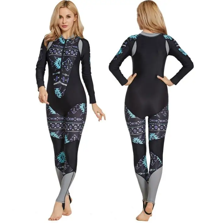 Swimsuit For Women Design One Piece Long sleeve Surfing Suit Sun