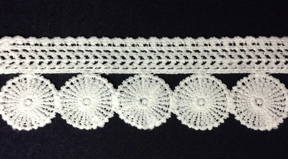 

4.8cm milk fibre embroidery lace trim,high quality Eco-friendly soft touch flower lace trimming,XERY-XM050519