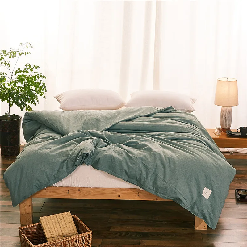 

Fashion Pure Green Home Quilt Cover 100% Cotton Comforter Cover Printed Bed Duvet Cover 150cm*200cm/160cm*210cm/200cm*230cm 1Pc
