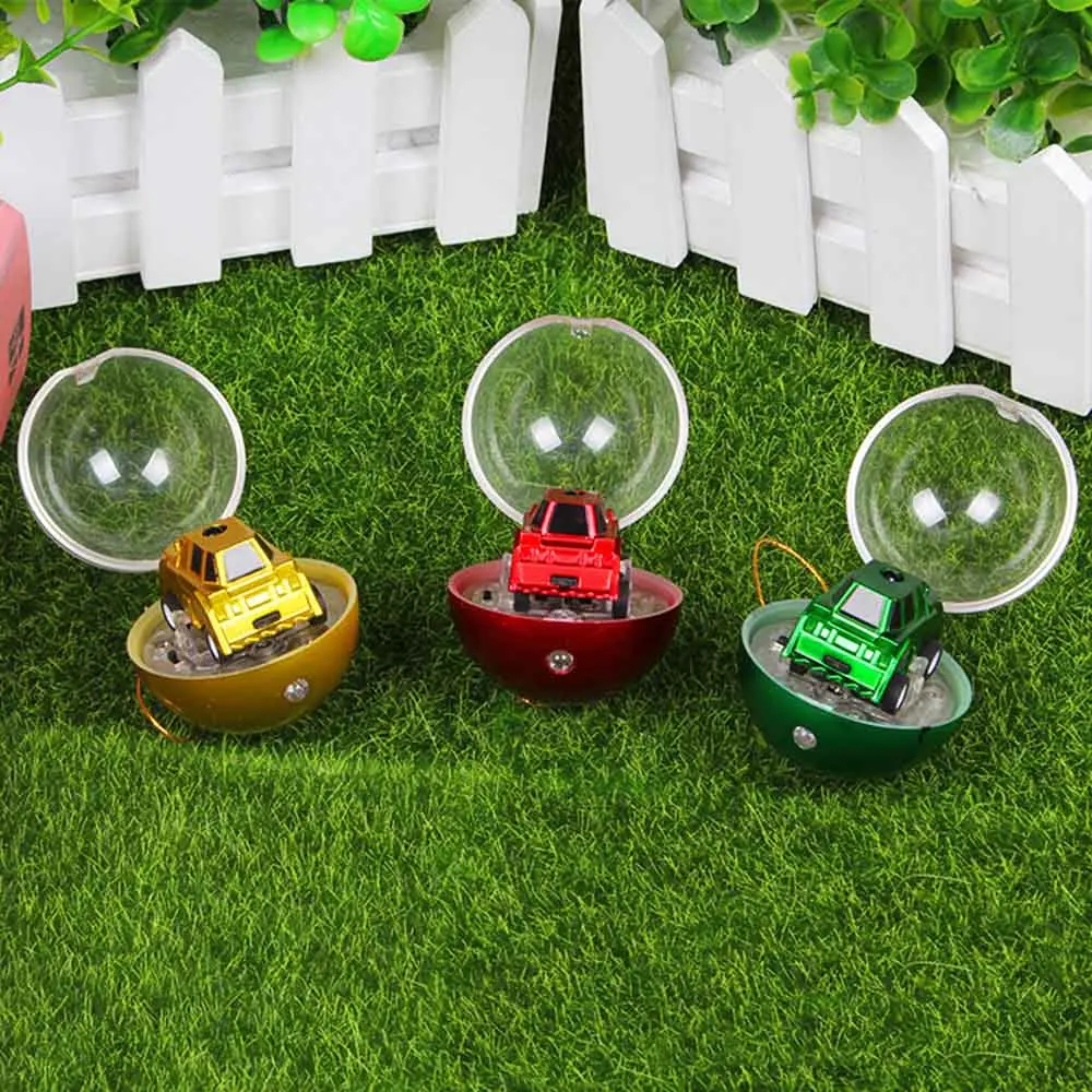 Funny Mini Creative RC Car Ball Toys Christmas Ball Shape Plastic Mini Remote Control Toys Fit