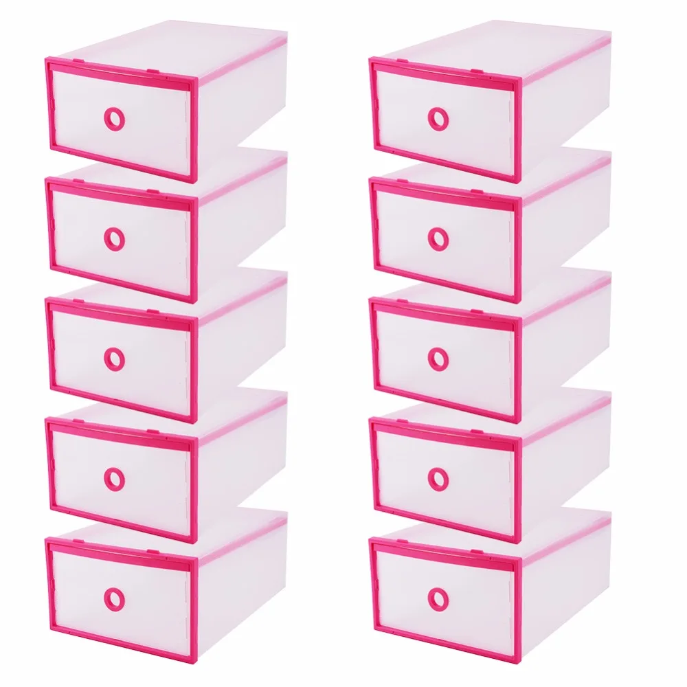 

Thick Double Shoe Racks Stackable Simple Style Clear Plastic Shoe Box Home Storage Boxes Office Organizer Drawer Shoe Boxes