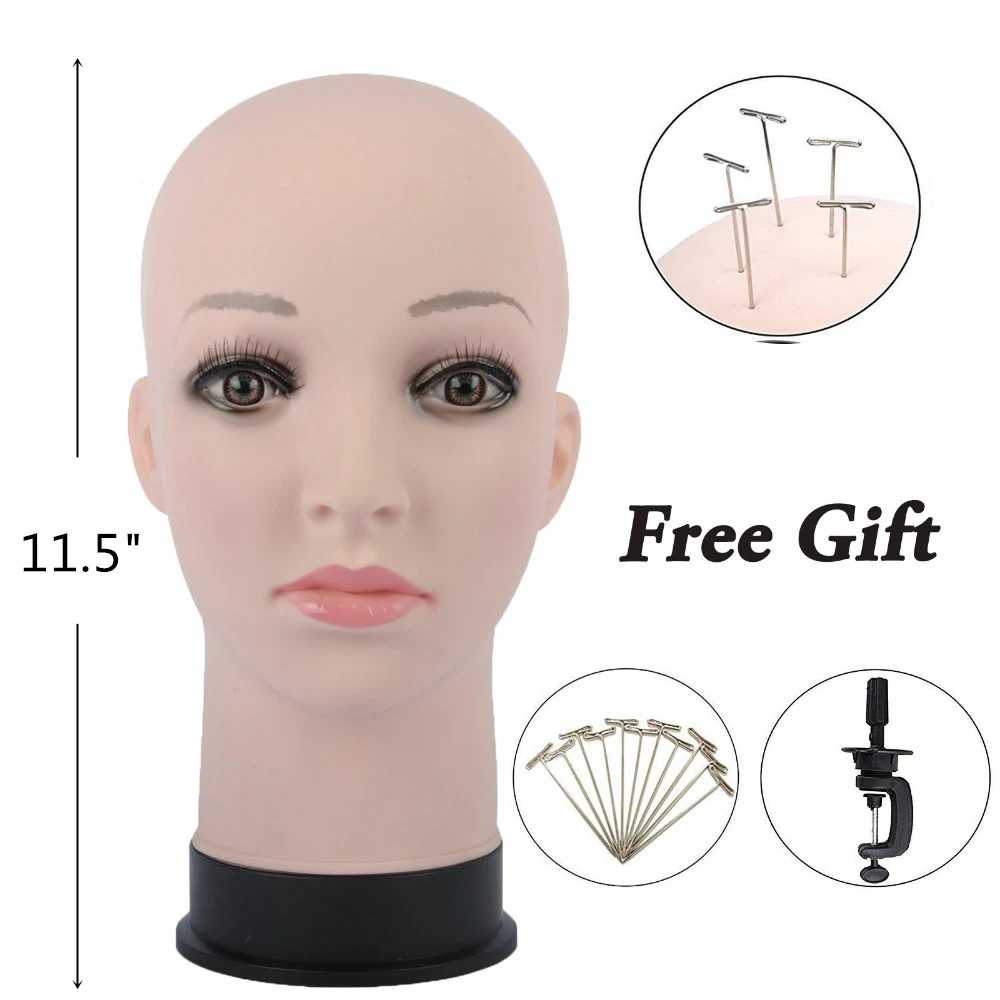 

20.5" Makeup Female Rubber Training Wig Making Head Mannequin Head For Wig Hat Display Professional Cosmetology Mannequin Head