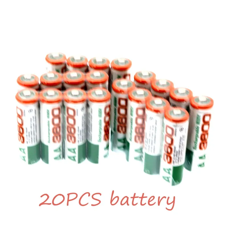 Оригинальная Аккумуляторная батарея AA 1,2 V AA 3600mAh Ni-MH предварительно Заряженная аккумуляторная батарея 2A Baterias для камеры с - Цвет: 20PCS