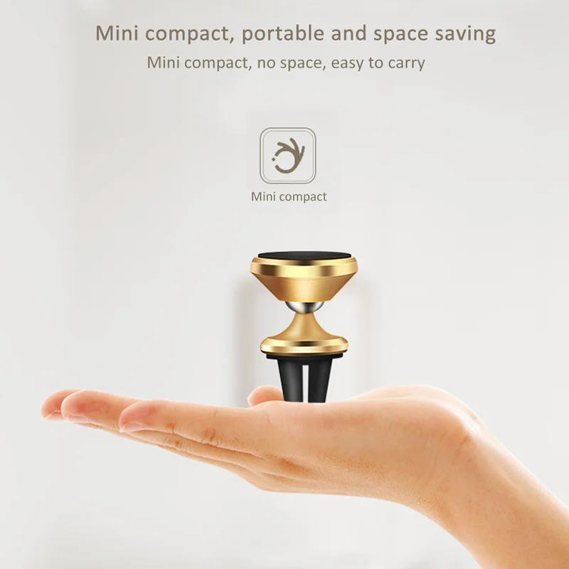 Auto Air Vent Clip/Paste Telefon Halter für IPhone Xiaomi Huawei 360 Rotierenden Mini Metall Magnet