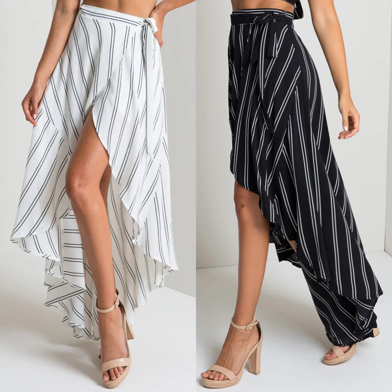 Estilo de moda de Verano de la Playa de Rayas Impreso