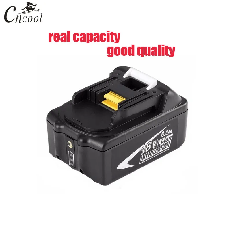 

Cncool 100% 18V 6000mAh Rechargeable Li-ion Battery for Makita BL1860 Power Tools 194309-1 BL1815 BL1830 BL1840 LXT400 LED Light
