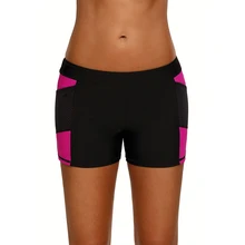 Для женщин Серфинг Брюки сетки шить низкой талией дышащие боковые сетчатые вставки Спорт Boardshort LC410461