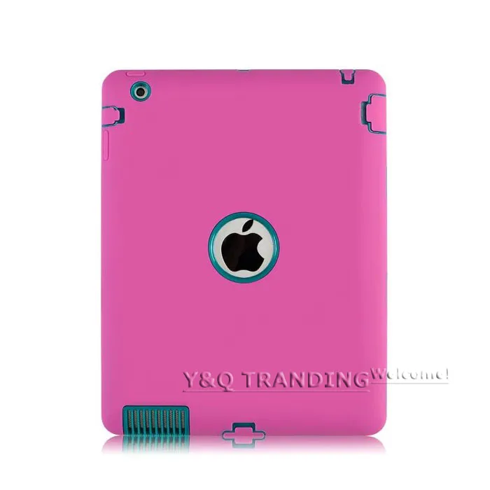 Newest Silicon PC TPU Robert Back Case for Apple iPad 4 3 2 9.7 inch High Quality Protective Smart Cover for iPad2 iPad3 iPad4