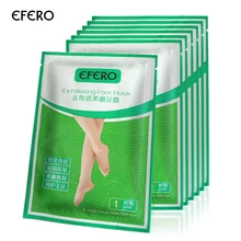 14 pces = 7 par esfoliante pés máscara peeling renovação remover cutículas de pele morta para saltos meias para pedicure meias