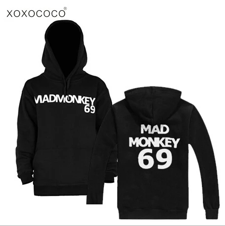 Осенне зимняя хлопковая качественная толстовка с капюшоном kpope exo chanyeol Черная