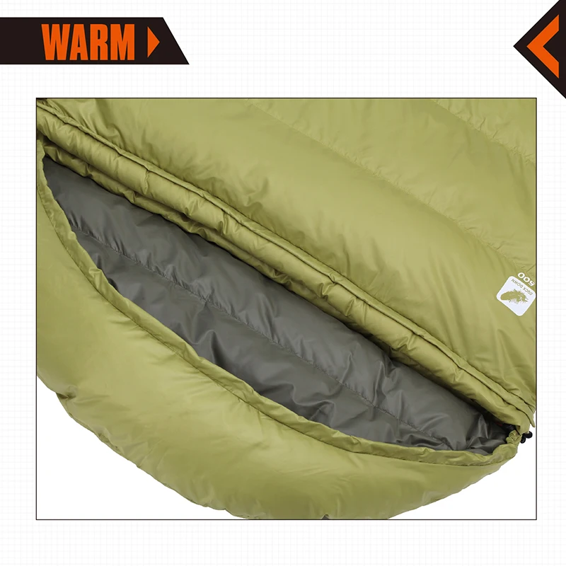 KingCamp Легкий квадратный пуховый спальный мешок-26 градусов C/-14,8 градусов F для зимнего альпинизма, пешего туризма, кемпинга